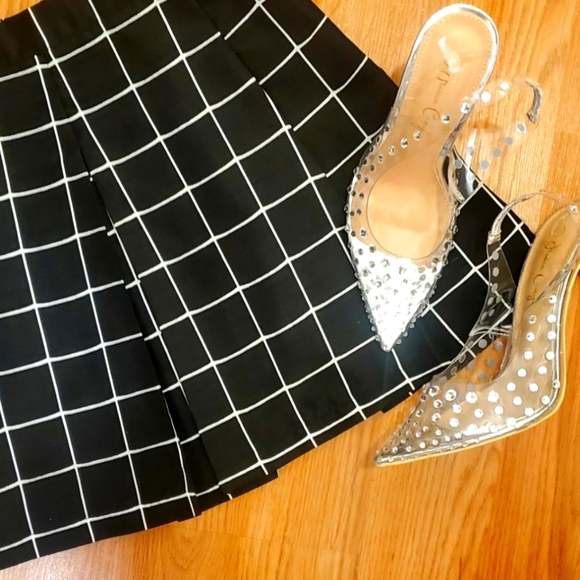 silence + noise Dresses & Skirts - HIGH WAIST, PLEATED MINI SKATER SKIRT